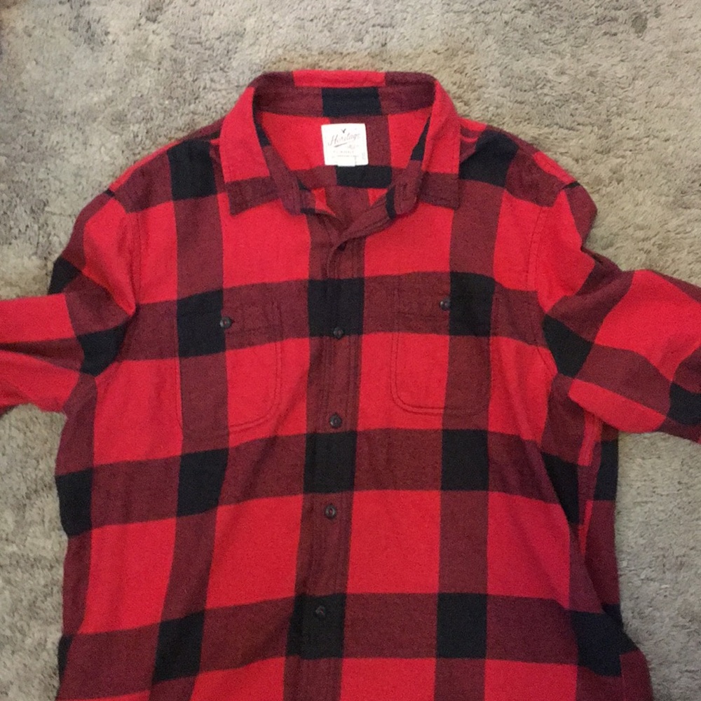 Red/Black American Eagle Flannel